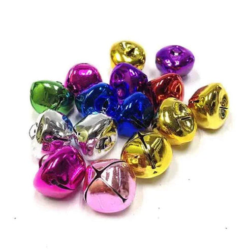 AussieSuperStore Art & Craft Essentials Multi Colours - 15pcs Folley Bells 18mm (in 3 colour) Folley Bells 18mm (in 3 colour) | Jingle Bells for Crafting | Craft Bells | Craft Sleigh Bells FB918AS